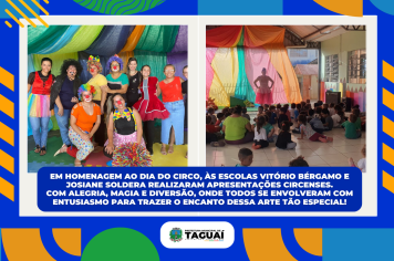 Escolas realizam apresentações em comemoração ao Dia do Circo!