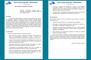 NOTA TÉCNICA CONJUNTA Nº 001/2020 - Câmara Técnica da Educação – AMVAPA EDUCA 