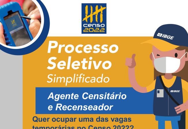 PROCESSO SELETIVO PARA O CENSO DEMOGRÁFICO 2022