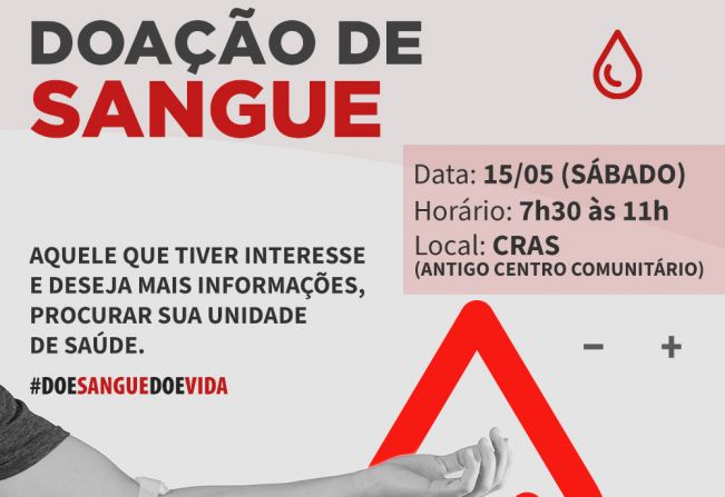 TERCEIRO MUTIRÃO DE DOAÇÃO DE SANGUE