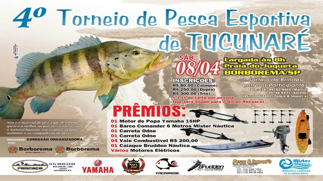 Pescadores de taguaí ficam em 2° lugar em torneio de pesca esportiva de tucunaré na cidade de borborema