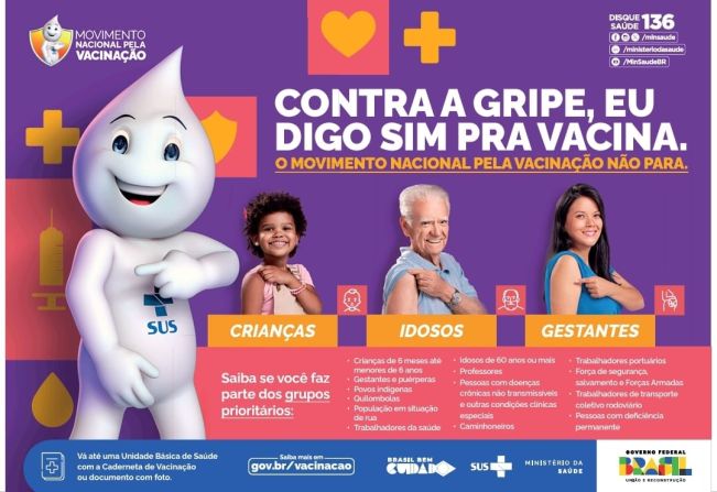 CONTRA A GRIPE, EU DIGO SIM PARA A VACINA