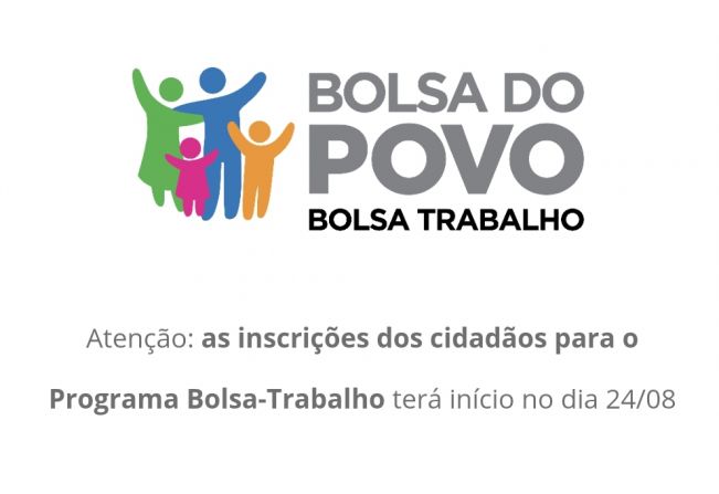 BOLSA TRABALHO – INSCRIÇÕES ABERTAS